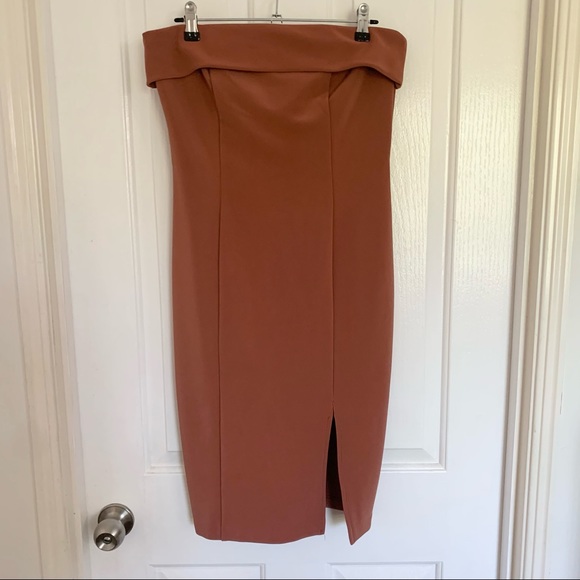 Pilgrim Dresses & Skirts - PILGRAM | Strapless Midi Dress Terracotta